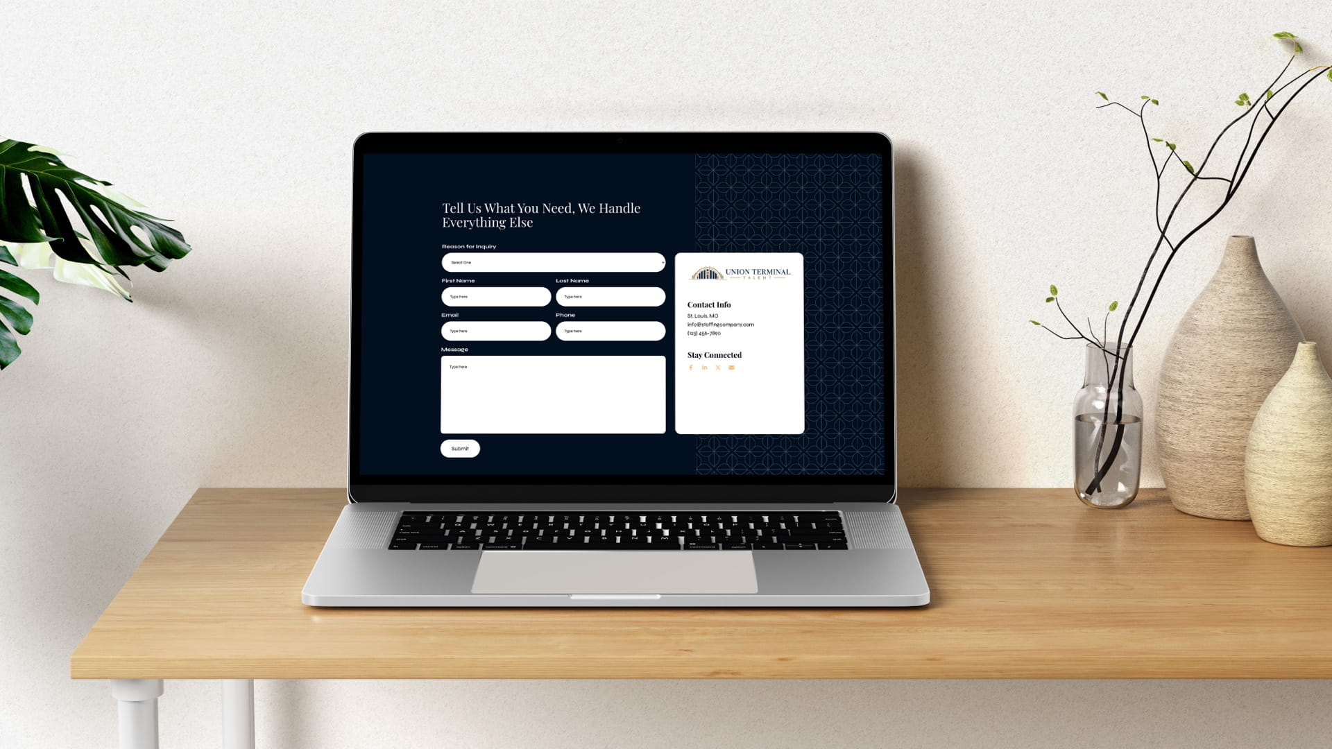 Call to Action Form on a website